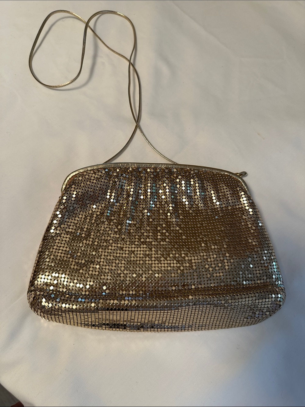 Elizabeth Arden Gold Mesh Evening Crossbody Bag